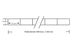 Polycarbonat Stegplatte 16 mm Breitkammer extra stabil Struktur