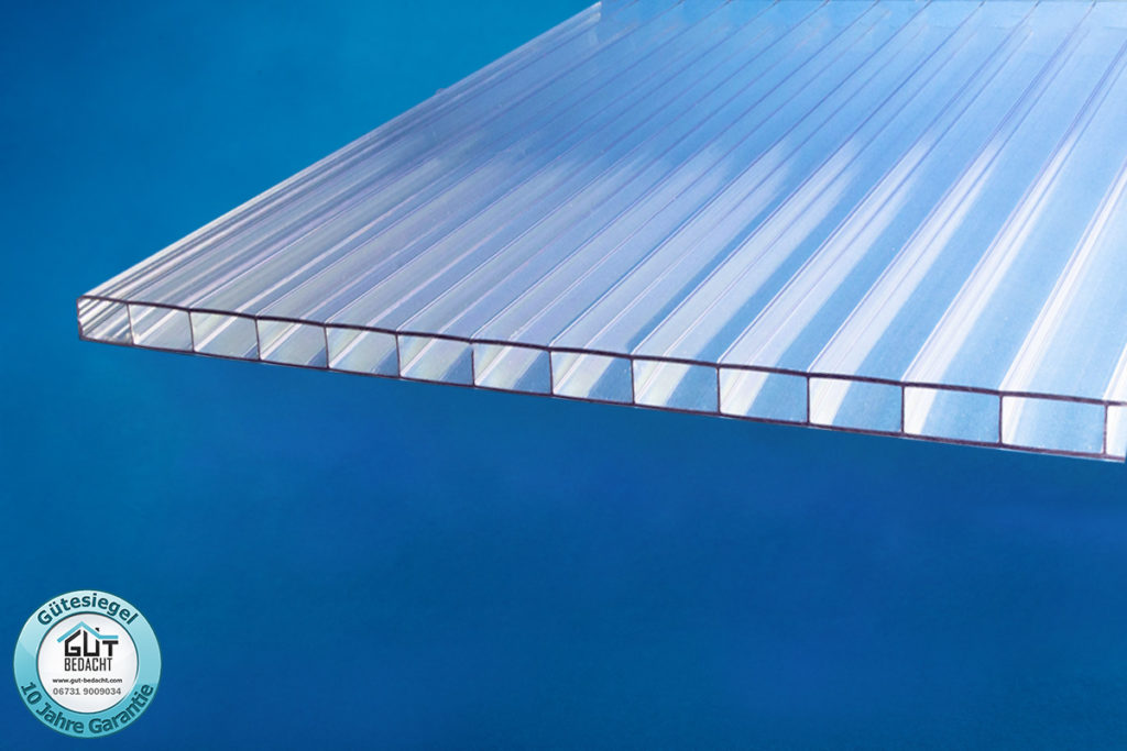 Polycarbonat Stegplatte 6 mm Stärke hagelsicher für Gewächshäuser